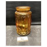 Amber glass jar