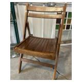 Wood folding chair