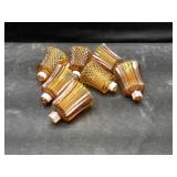 Amber glass candle votives