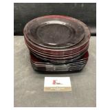 Ruby Red glass plates