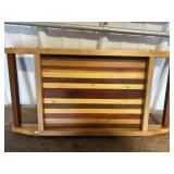 Wood serving tray