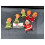 Vintage felt Christmas angels and Mrs Claus