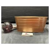 Lightweight Copper planter and water globe