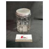 Vintage Hoosier Glass Tea Canister/Jar