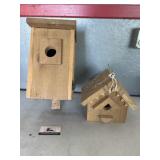 Two Handmade Bird Houses
