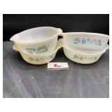 MCM atomic retro blue heaven dishes