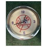 Plastic Yankees Clock