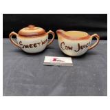 Sweetnin and cow juice dishes