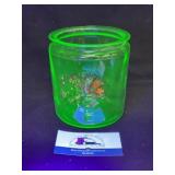 Uranium Green Glass Jar with No Lid 5x5in