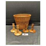 Wooden candlesticks