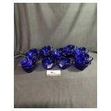 16 Cobalt Blue Glass Cups
