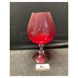 Large Red empoli glass