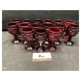 Ruby red cape cod glassware