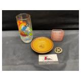 Smurf glass and misc