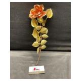 Vintage metal rose wall decor