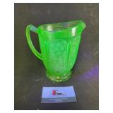 Uranium glass pitcher