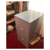 Blue metal file cabinet