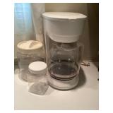 12 cup coffee maker and small canisters