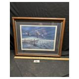 Cherry Redland, winter snow picture, signed, and