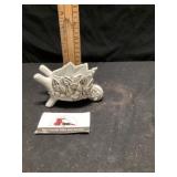 Wheel barrel vase