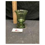 Green glass vase