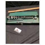 Power-kraft half inch socket set standard