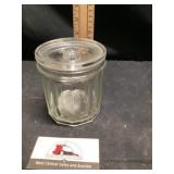 Vintage glass condiment jar