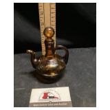 Vintage amber glass cruet pitcher