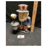 Uncle Sam yard art has damaged sea photos