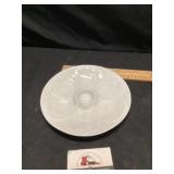 Antique white 6 well vintage oyster plate made i