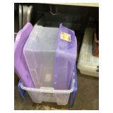 Three totes with lids