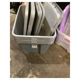 Six totes with lids