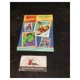 Marvel comics, superhero stamp image postcards