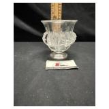 Lead crystal bird vase