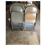 Six folding chairs