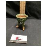 Mexican handcrafted clay copalero incense burner