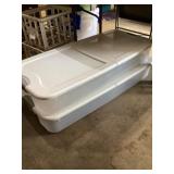 2 clear storage totes