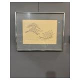 calligram print titled Sunrise by artist Elaine