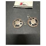 Wooden turtle earrings
