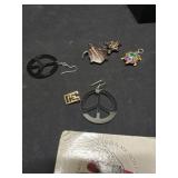 Earrings and pins