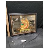 Shark top Belgian white advertising mirror