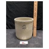 2 gallon stoneware crock has a good ring