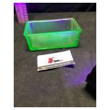 Uranium glass butter dish
