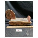 Wooden rocking horse