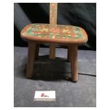 Wooden footstool