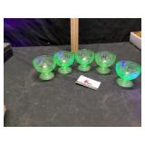 Hazel, Atlas Florentine poppy Vaseline glass