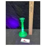 Uranium glass candle holder