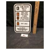 Aluminum crossing sign