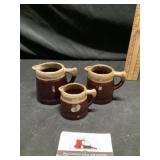 Vintage brown stoneware mugs