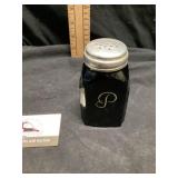 Black amethyst pepper shaker